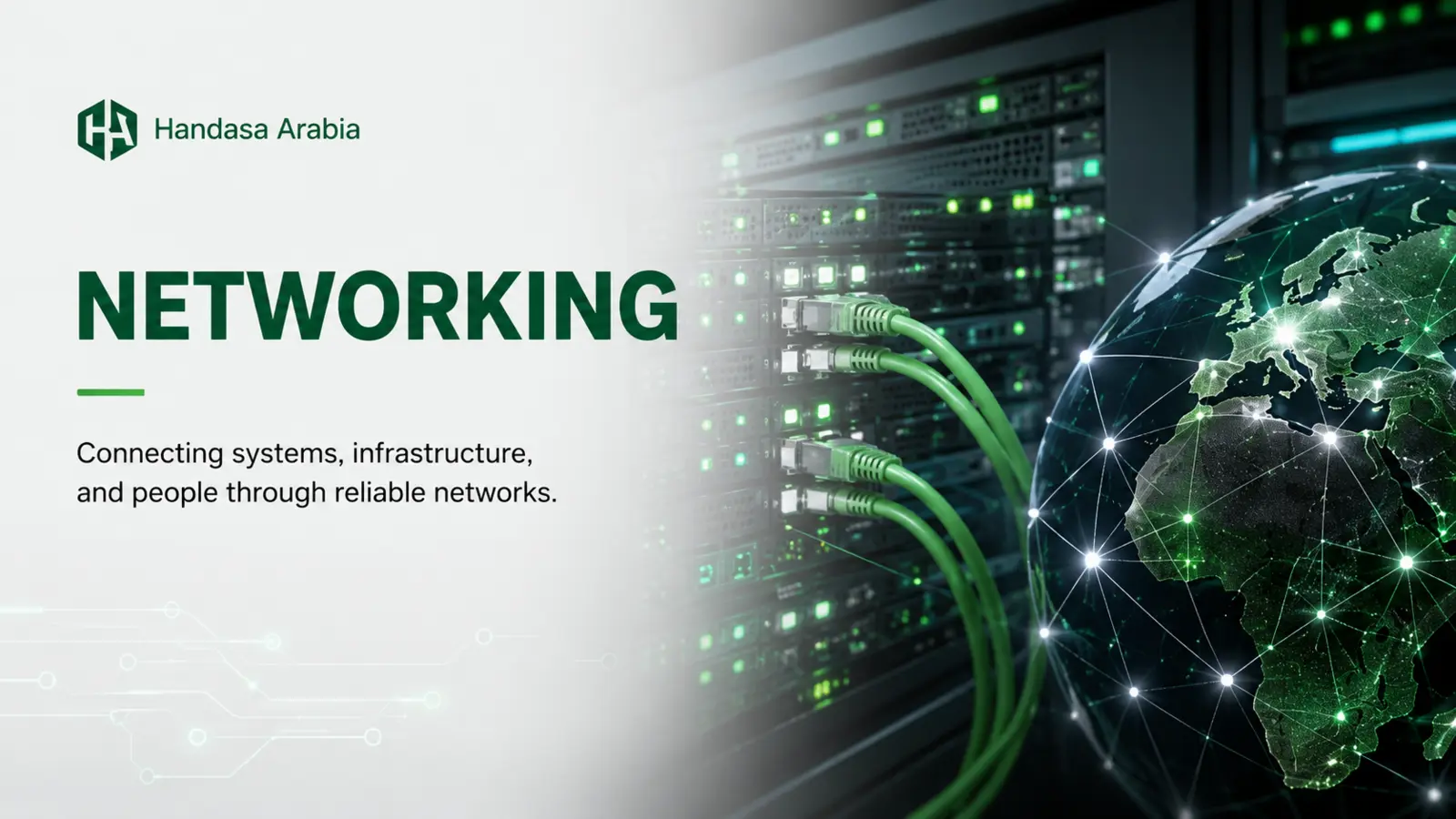 Network infrastructure, servers, and global connectivity