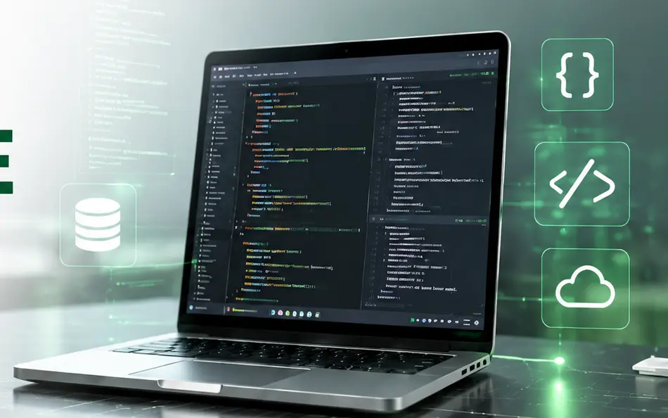 Software development on a laptop